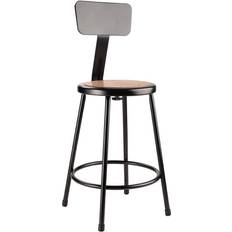 Black - Footrest Stools National Public Seating 6224b-10 Seating Stool