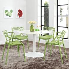 Green Dining Sets modway Entangled Plastic 4-piece Dining Set 5