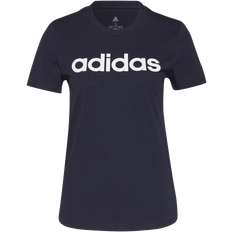 Blau - Damen - XL T-Shirts & Tanktops Adidas Women's Loungewear Essentials Slim Logo T-shirt - Legend Ink/White