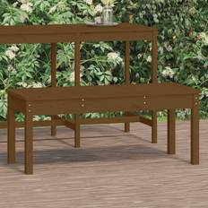 vidaXL honey brown pine Garden Bench