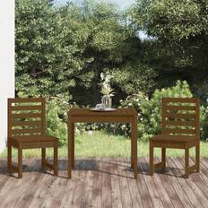 vidaXL honey brown pine Garden Bistro Set