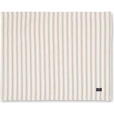 Lexington Icons Striped Place Mat Beige, White, Blue