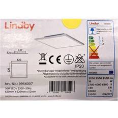 Lindby Livel LED-Panel Deckenfluter