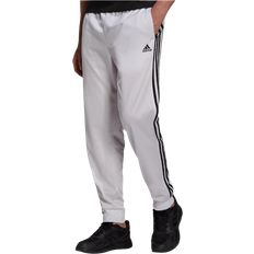 Adidas Men's Essentials Warm-up Tapered 3 Stripes Track Pants - White/Black