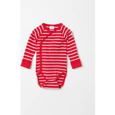 Polarn O. Pyret Stripe Wraparound Babygrow Red Stripes 0-1m x