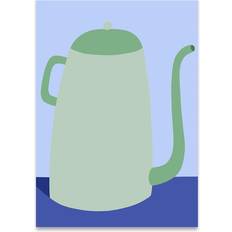 Paper Collective Cafetiere Art Print 30x40cm grün, blau/BxH 30x40cm Poster