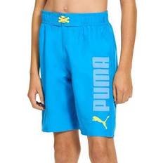 White Swim Shorts Children's Clothing Puma Boy's Logo Swim Trunks Blue White