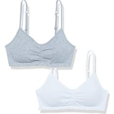 Girls Bralettes Children's Clothing Fruit of the Loom Girls' Bra with Removable Cookies, 2-Pack, Grey