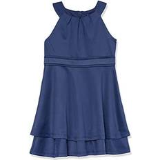 Dark blue dress Calvin Klein Little Girls Tiered Scuba Dress Dark Blue Dark Blue