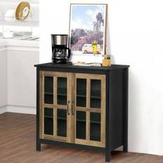 Black Sideboards Homcom Kitchen Sideboard