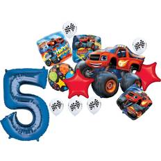 None Blaze and the monster machines 5th birthday party supplies 13 pc balloon bouq