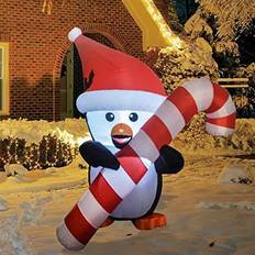 GOOSH Inflatable Snowman Outdoor Christmas Decoration, 5-Foot