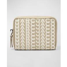 Marc Jacobs The Monogram Leather Zip Around Wallet in Khaki - Khaki