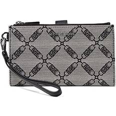 Michael Kors Women's Jet Set Travel Double Zip Wristlet, Black Saffiano,  One Size