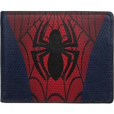 Spiderman mens Buckle-down Pu Bifold Chest Blues/Reds/Black