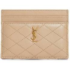 Saint Laurent Cassandra YSL Quilted Lambskin Leather Card Holder