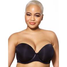 Paramour Women's Plus Size Lotus Embroidered Unlined Bra - Black