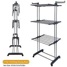 Whitmor Oversized Metal Clothes Drying Rack, Silver 