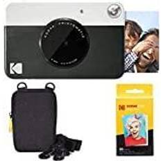  Kodak Printomatic Instant Camera (Grey) Basic Bundle + Zink  Paper (20 Sheets) + Deluxe Case : Electronics