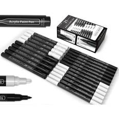 Pintar Acrylic Glitter Paint Pens - 0.7mm Ultra Fine Tips, 14 Vibrant,  Glossy, Water-based Acrylic Paint Pens, Draw On Rocks, Glass, Ceramic,  Plastic