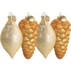 Martha Stewart Holiday Pointy Ball Pinecone 4Pc Set Christmas Tree Ornament