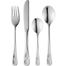 DOG Children 4 Piece 18/10 Stainless Steel Flatware Set Silver