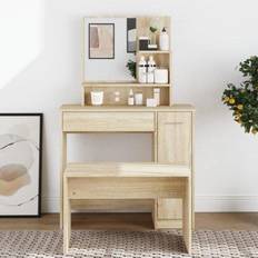 Brune Sminkebord vidaXL Sonoma oak Dressing Table