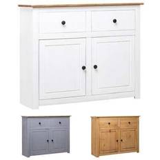 Natural Sideboards vidaXL 36.6"x15.7"x31.5" Solid Pinewood Panama Range