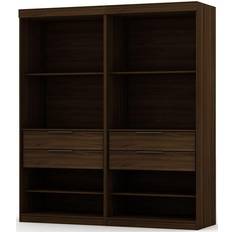 Brown Wardrobes Manhattan Comfort Standing Closet Wardrobe