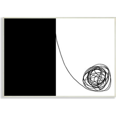 Interior Details Stupell Industries Simple Abstract Modern Black & White Scribble Posters Wall Decor
