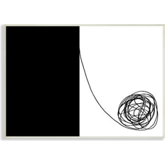 Wall Decorations Stupell Industries Simple Abstract Modern Black & White Scribble Posters Wall Decor