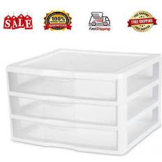 3 drawer storage unit Sterilite ClearView 3 Chest of Drawer