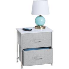 White night stand with drawers mDesign Nightstands Bedside Table