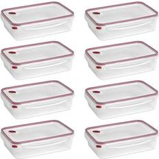 Kitchen Accessories Sterilite 16 Cup Rectangle UltraSeal Food Storage Container Red 8-Pack Food Container