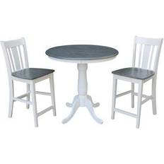 Round white dining table set International Concepts 36 Round Gathering Dining Table