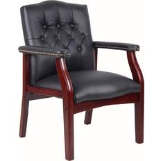 Black Armchairs Boss Office Products B959-BK Traditional Armchair