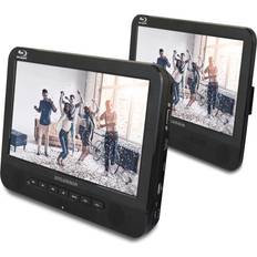Portable dvd player with screen Sylvania 10.1 inch dual screen blu-rayr media