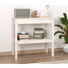 Schwarz Ablagetische vidaXL White, 80 Console Table