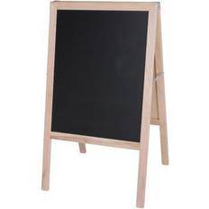 Marquee Easel Natural Hardwood Two Black Chalkboards
