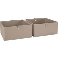 Beige Storage Boxes Kids 2pc 10.5in W 5in H Folding Storage Bin