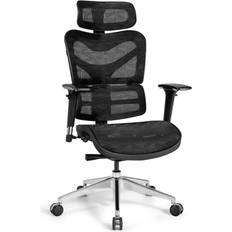 Ergonomic Desk Chair with Lumbar Support and Rocking Function - Costway