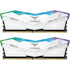 32 GB - 6600 MHz - DDR5 RAM minne TeamGroup T-Force Delta RGB White DDR5 6600MHz 2x16GB (FF4D532G6600HC34DC01)