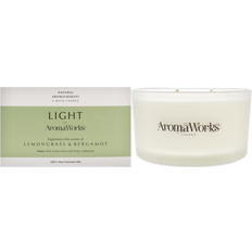 Scented Candles Light Lemongrass & Bergamot 3 Pure Essential Oils