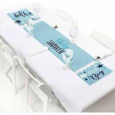 It's a boy petite blue baby shower paper table runner 12 x 60 inches