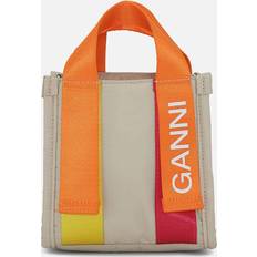 Ganni Tech Small Recycled Canvas Tote Bag in Purple