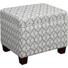 Black Foot Stools Convenience Concepts Designs4Comfort Madison Ribbon Foot Stool