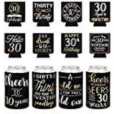 Birthdays Drinking Games Sparkle and Bash 30th Birthday Beer Can Cooler Sleeves Cheers to 30 Years Variety 12 Pack