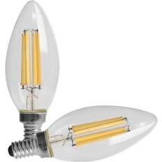Halogen Lamps Feit Electric 21319 BPCTC75/850/LED/2 Decorative Chandelier Antique Filament LED Light Bulb
