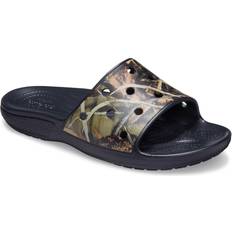 Crocs Unisex Classic Slide Sandals, Black/Brown, Men