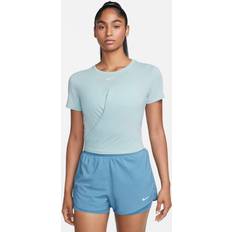 Nike Women's Dri-FIT One Luxe Twist Standard Fit Short-Sleeve Shirt Ocean Bliss/Reflective Silver
